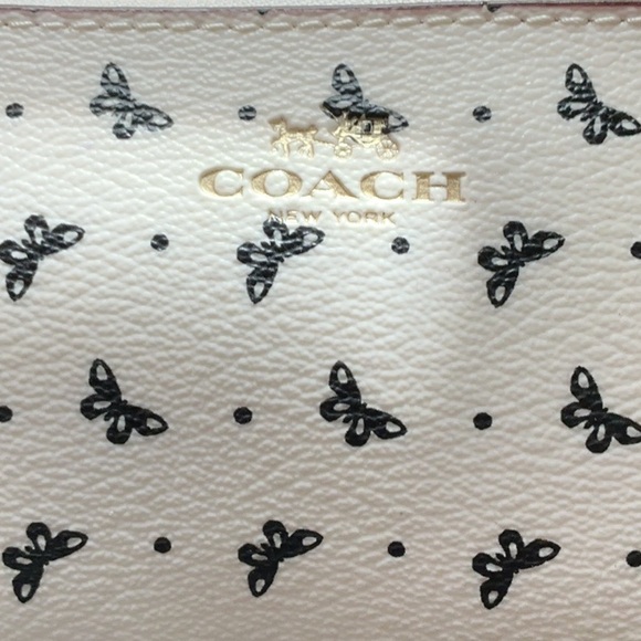 Coach Cosmetic Case with Butterfly Dot Print EUC - Picture 2 of 6